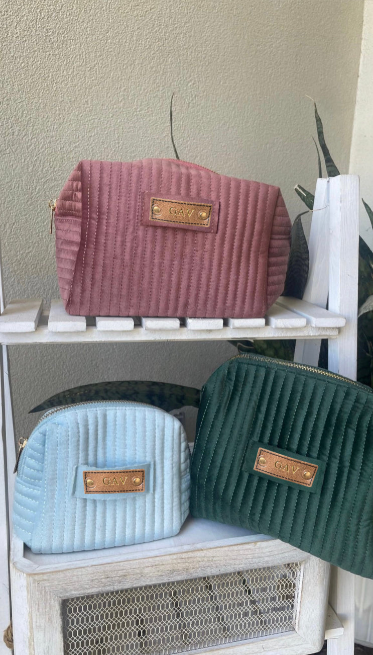 Large Velvet Cosmetic Bag