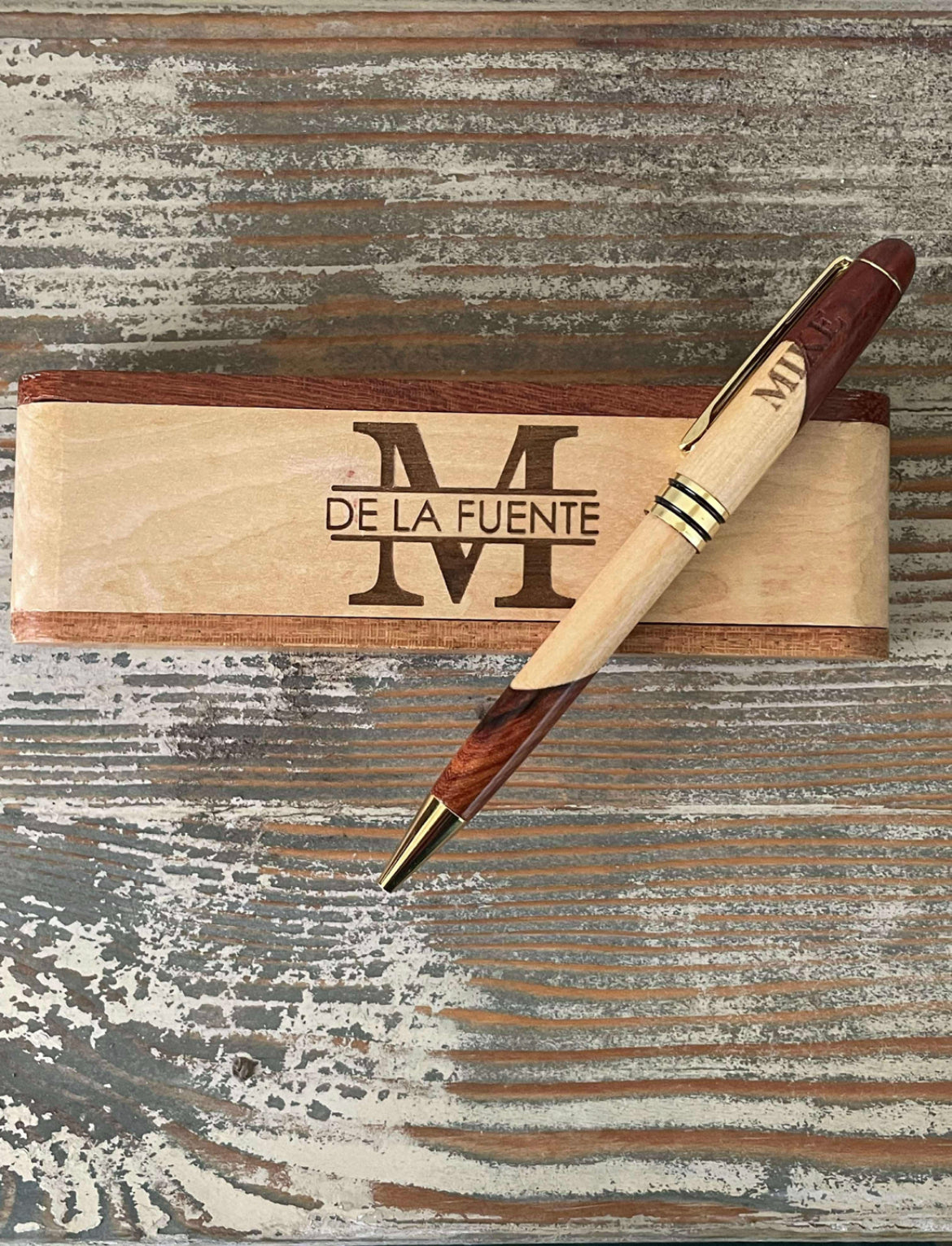 Wooden Pen and Case Set