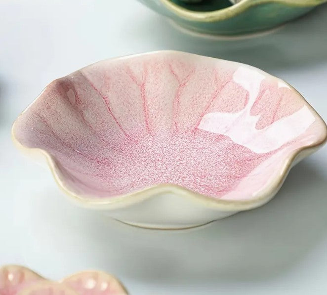 Pink ceramic jewelry dish with personalized laser engraved monogram or name perfect for gifting