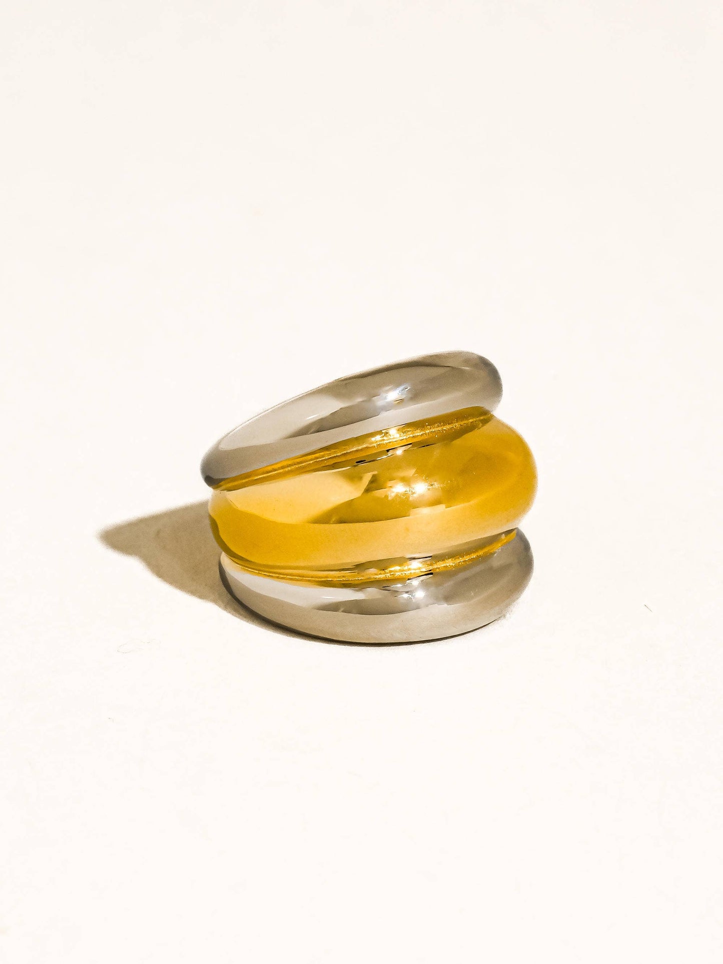 Daelen 18K Gold Non-Tarnish Dome Statement Ring