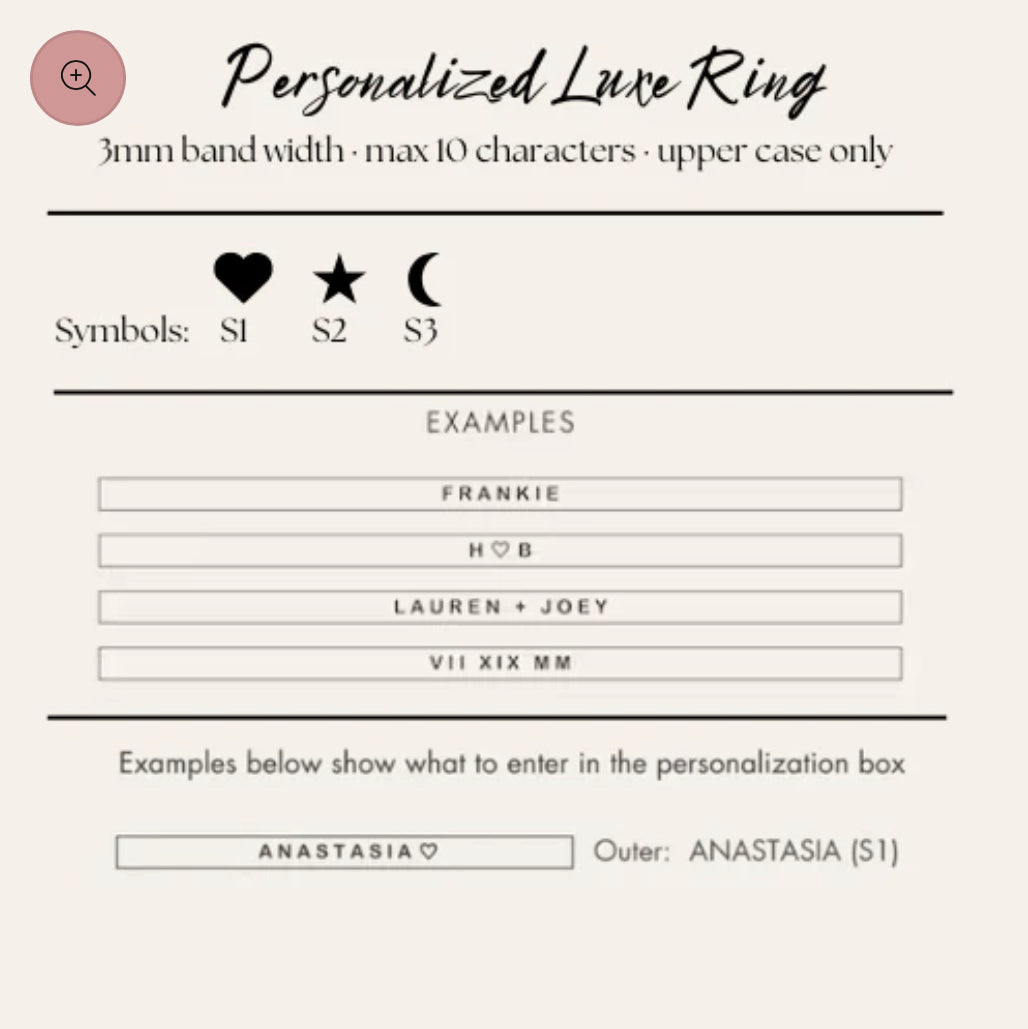 Stainless Steel Flat Personalized Luxe Ring