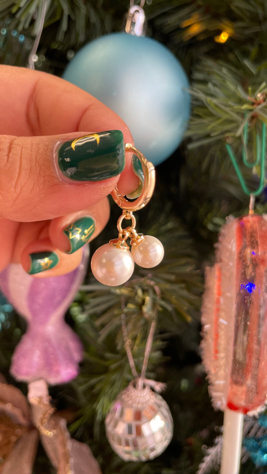 Double Pearl Earrings