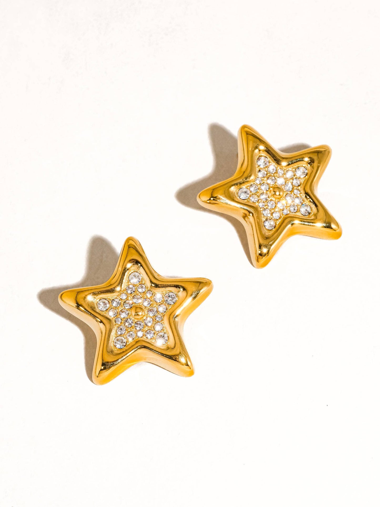 Hammlet 18K Gold Non-Tarnish CZ Star Stud
