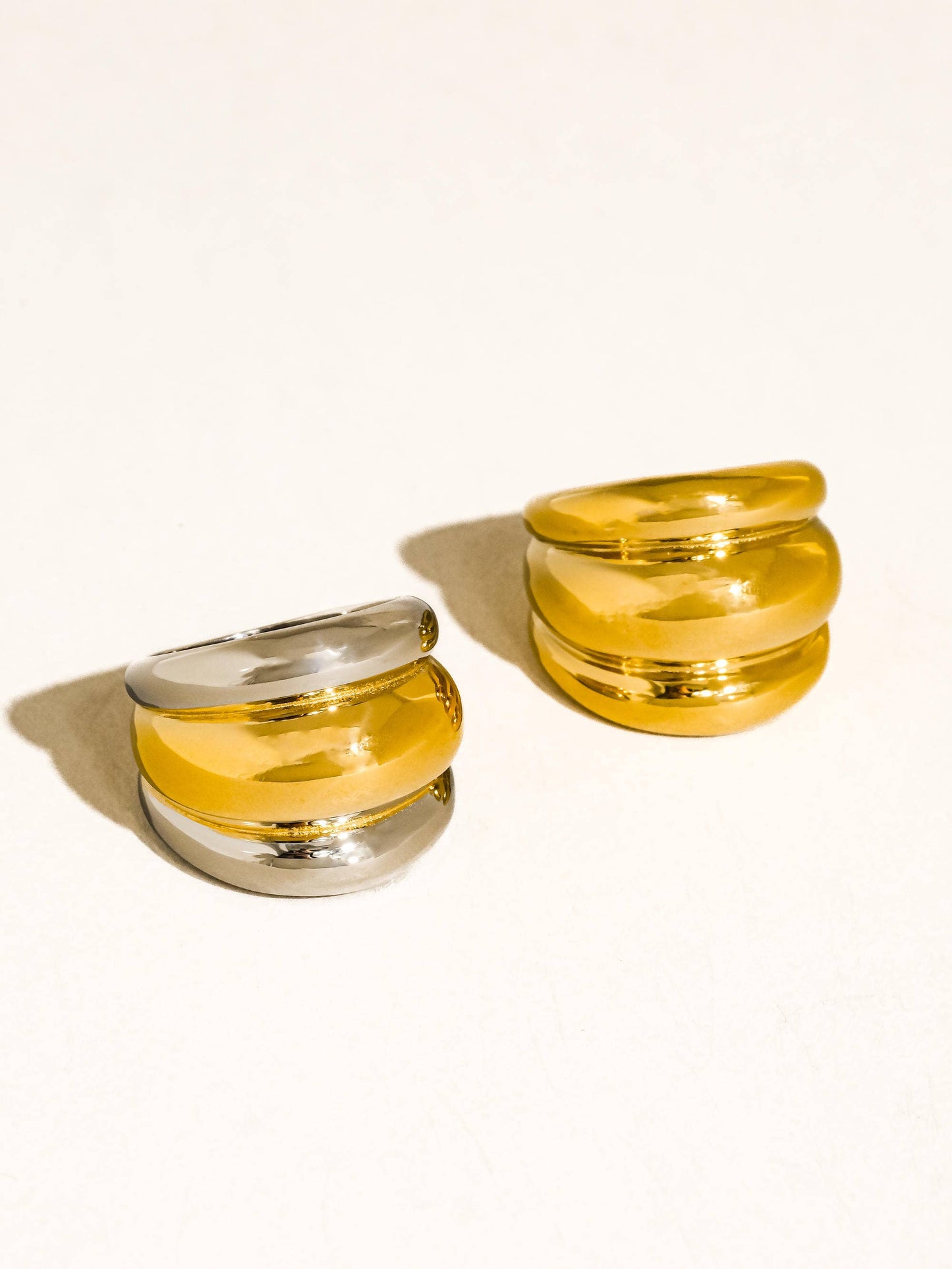 Daelen 18K Gold Non-Tarnish Dome Statement Ring