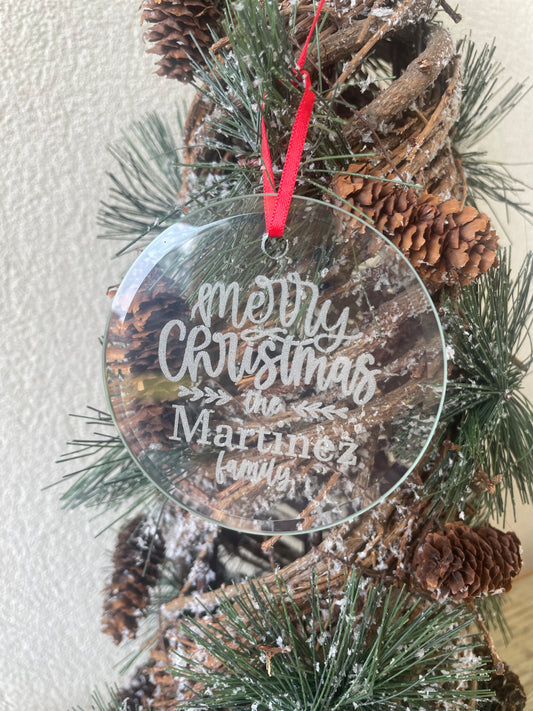 1 Piece Etched Ornament