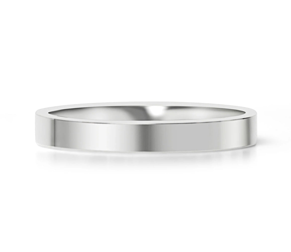 Stainless Steel Flat Personalized Luxe Ring