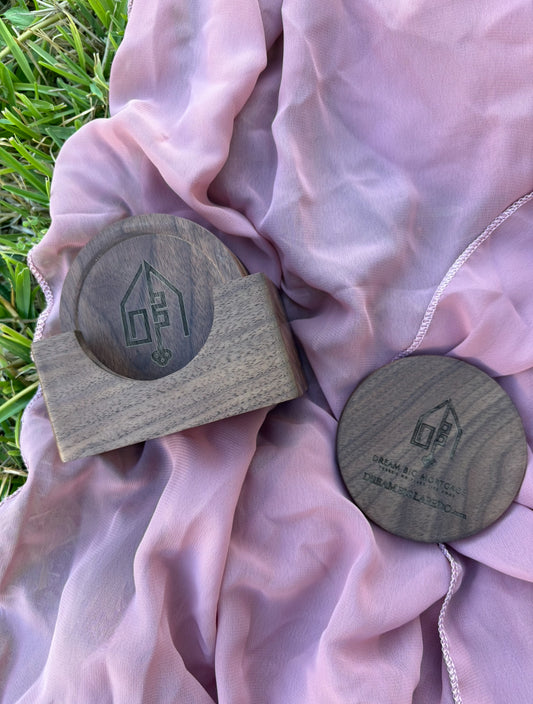 Personalized Coasters with Holder