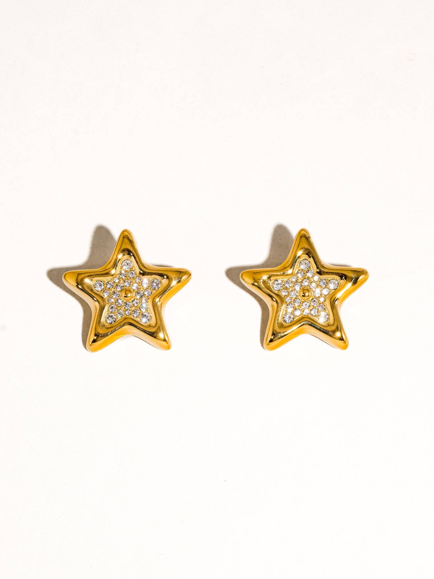 Hammlet 18K Gold Non-Tarnish CZ Star Stud