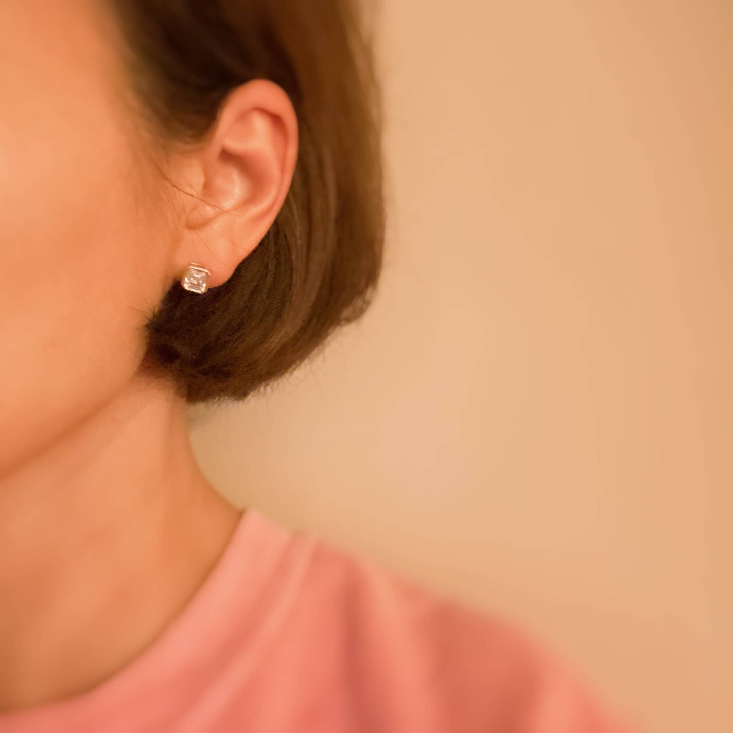 Bella Bezel Stud Earrings